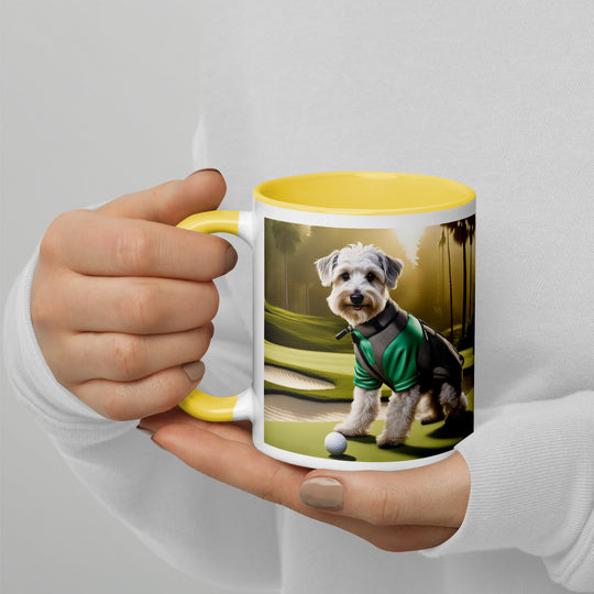 Schnoodle Golfer- Mug with Color Inside v3