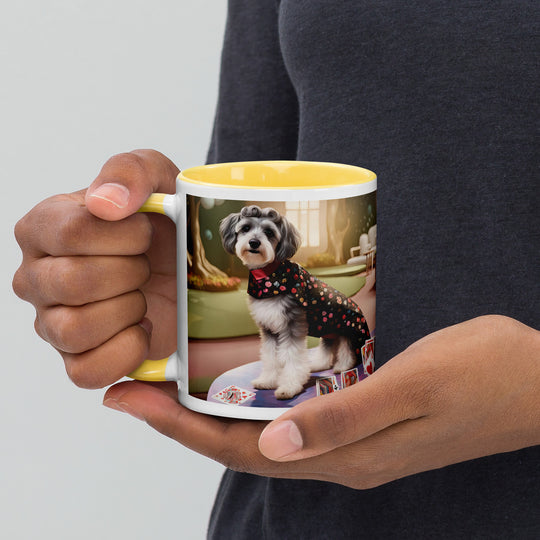 Schnoodle Golfer- Mug with Color Inside v7