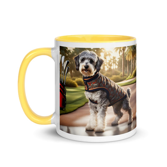 Schnoodle Golfer- Mug with Color Inside v11