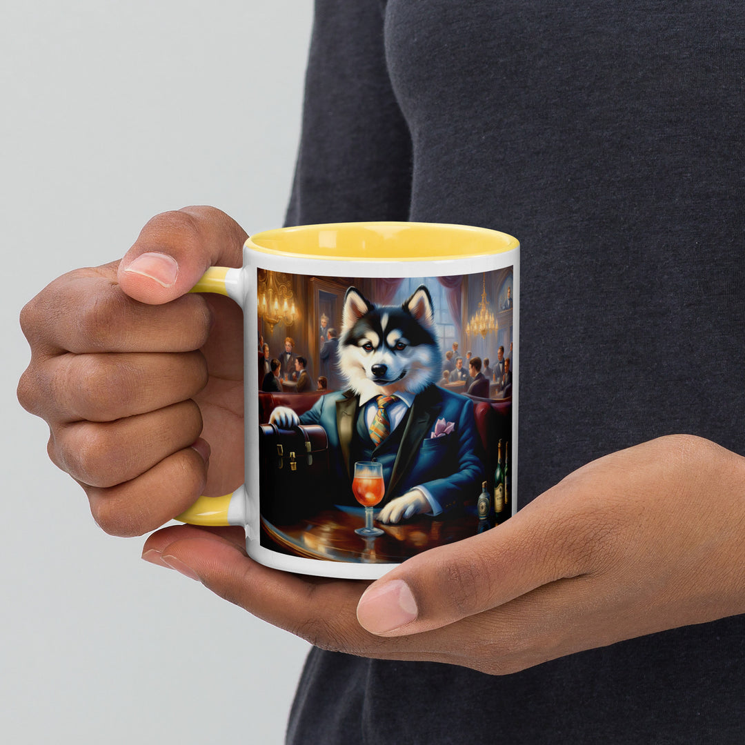 Pomsky General- Mug with Color Inside v15