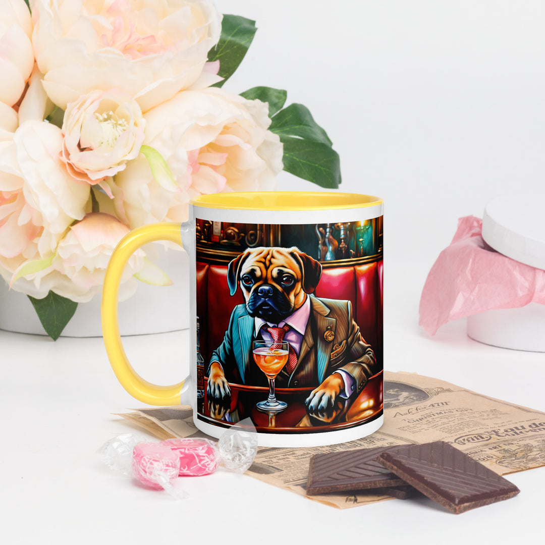 Puggle General- Mug with Color Inside v8