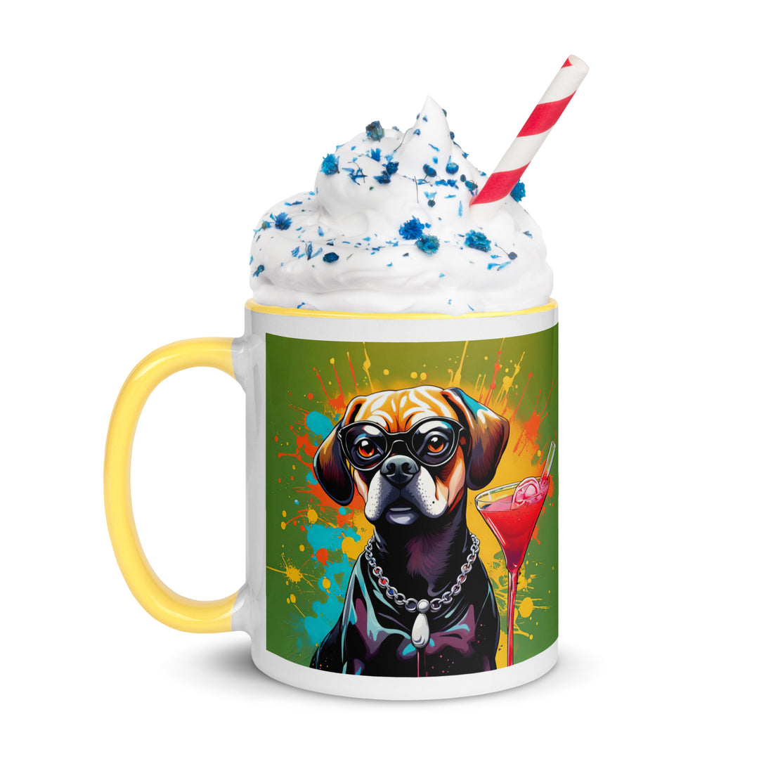 Puggle General- Mug with Color Inside v9