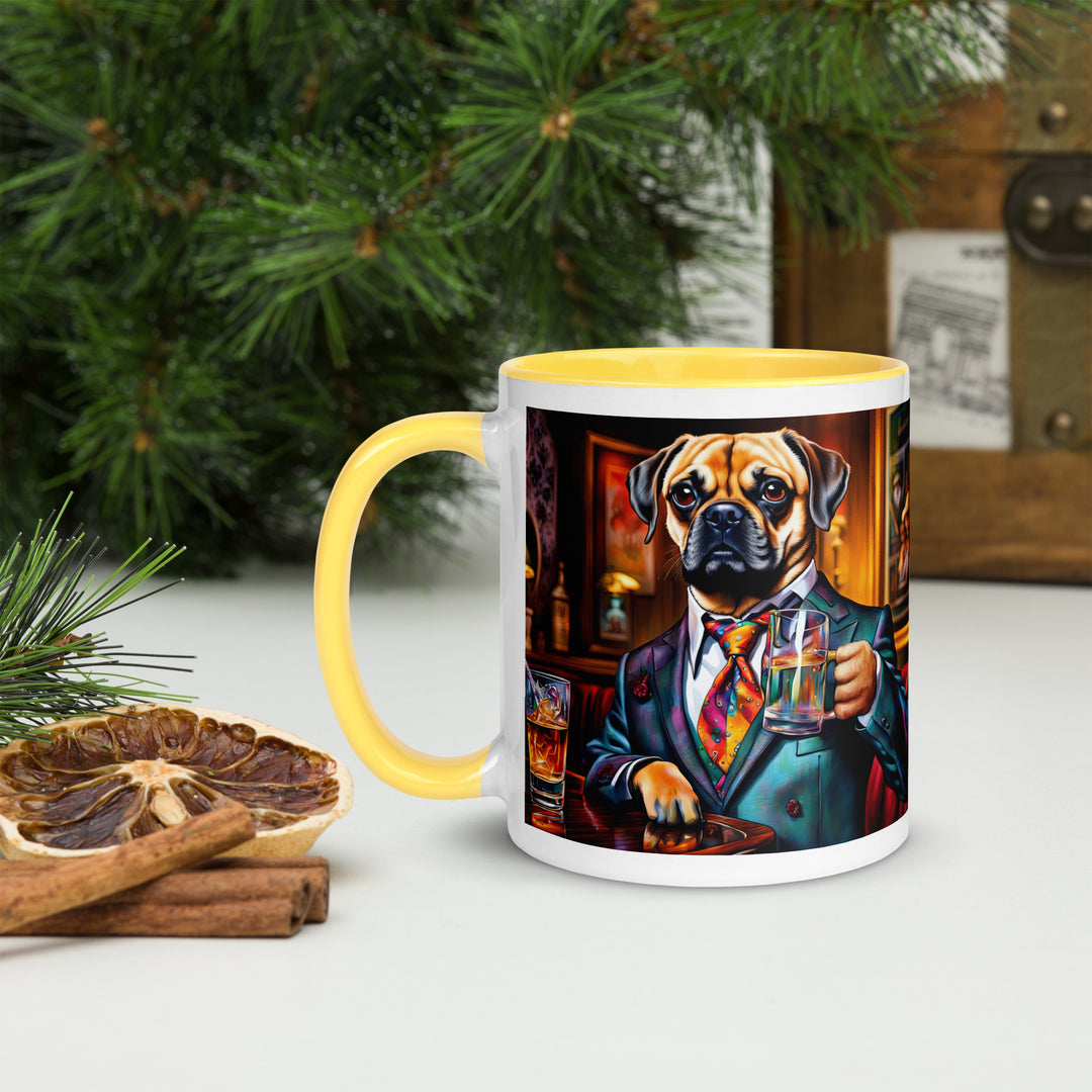 Puggle General- Mug with Color Inside v15