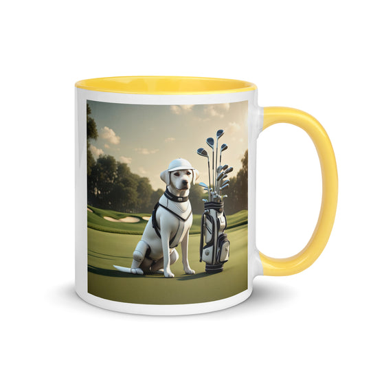 Mug with Color Inside-Labrador Retriever Golfer V5