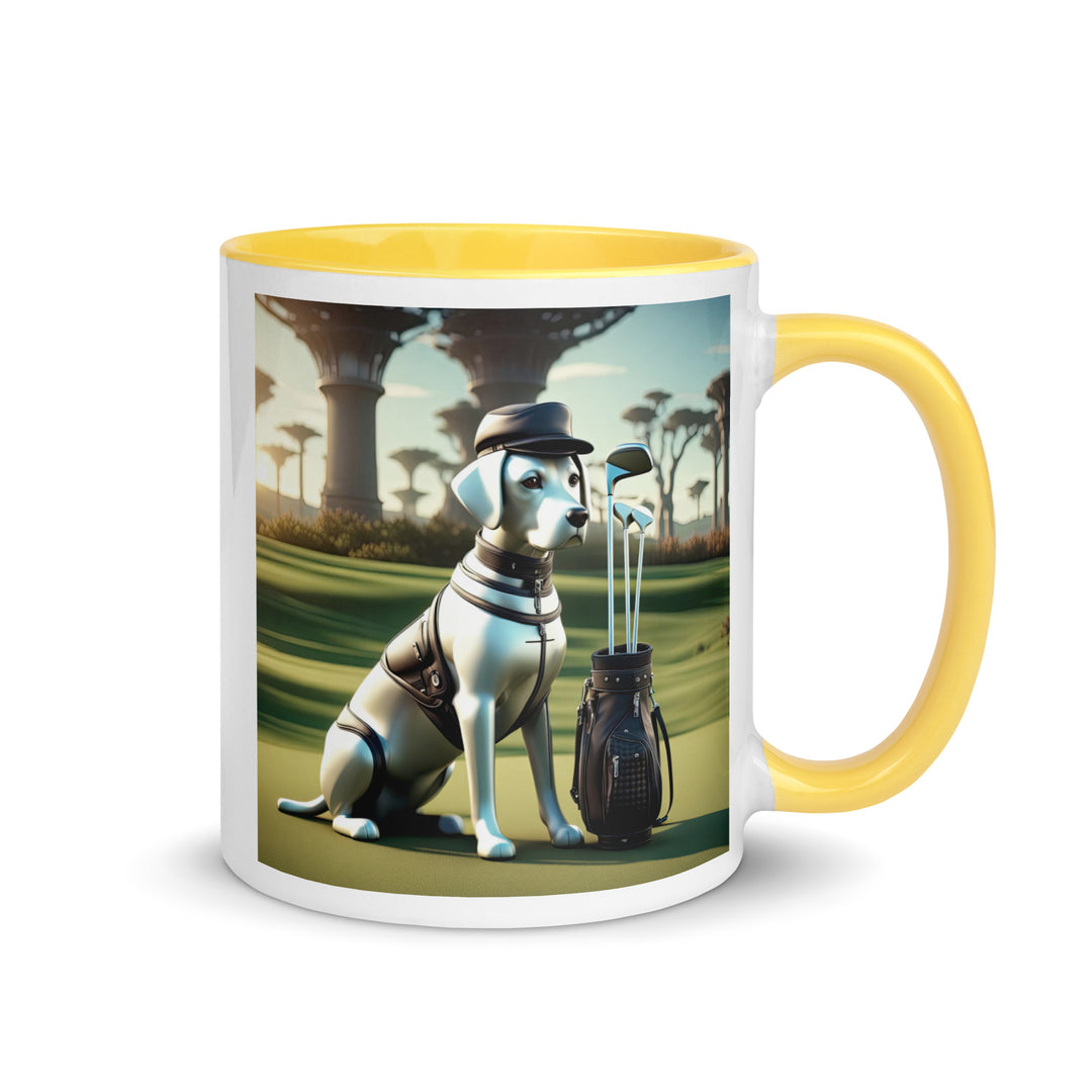 Mug with Color Inside-Labrador Retriever Golfer V11