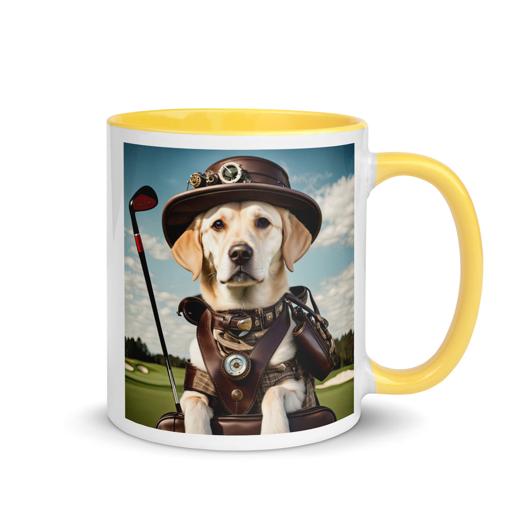 Mug with Color Inside-Labrador Retriever Golfer V12