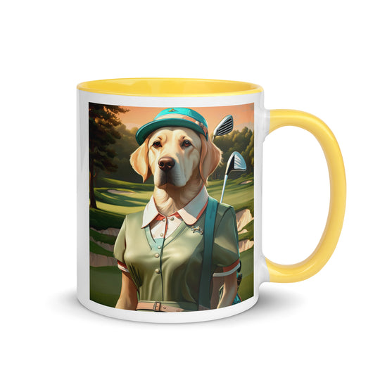 Mug with Color Inside-Labrador Retriever Golfer V15