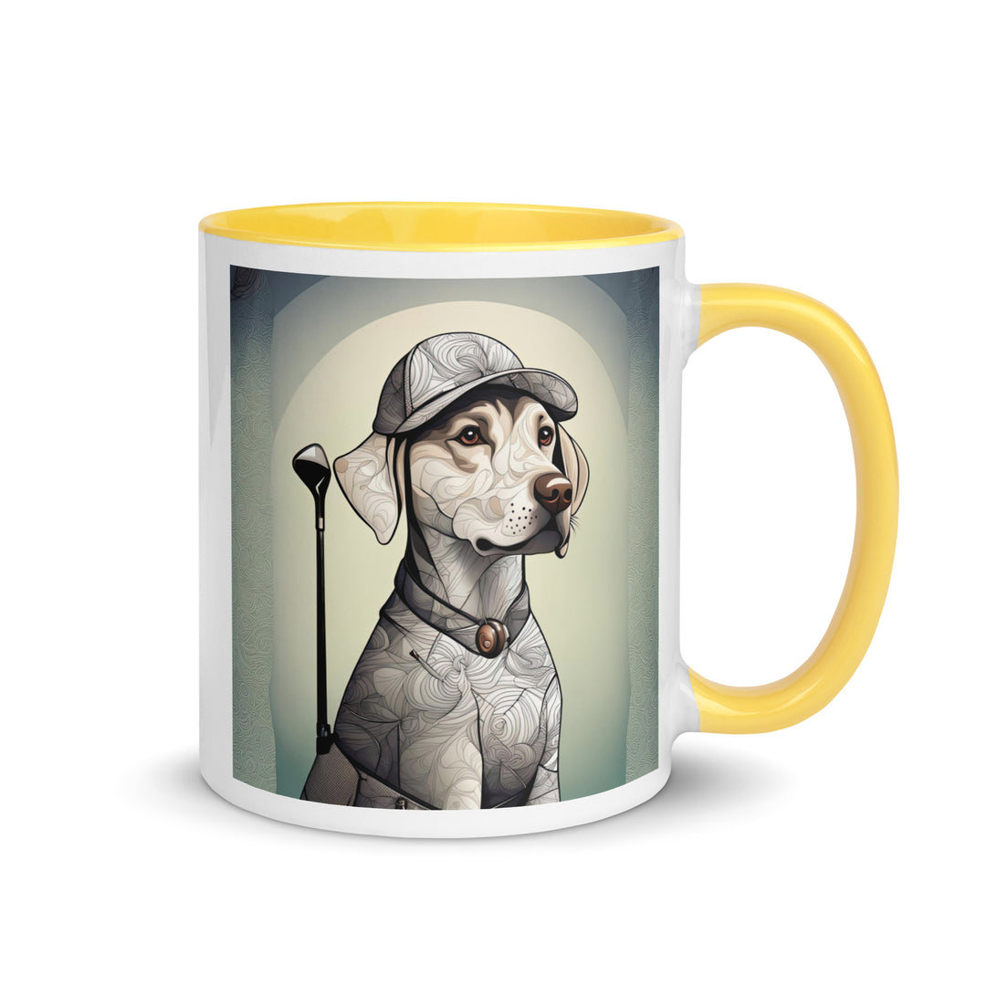 Mug with Color Inside-Labrador Retriever Golfer V17