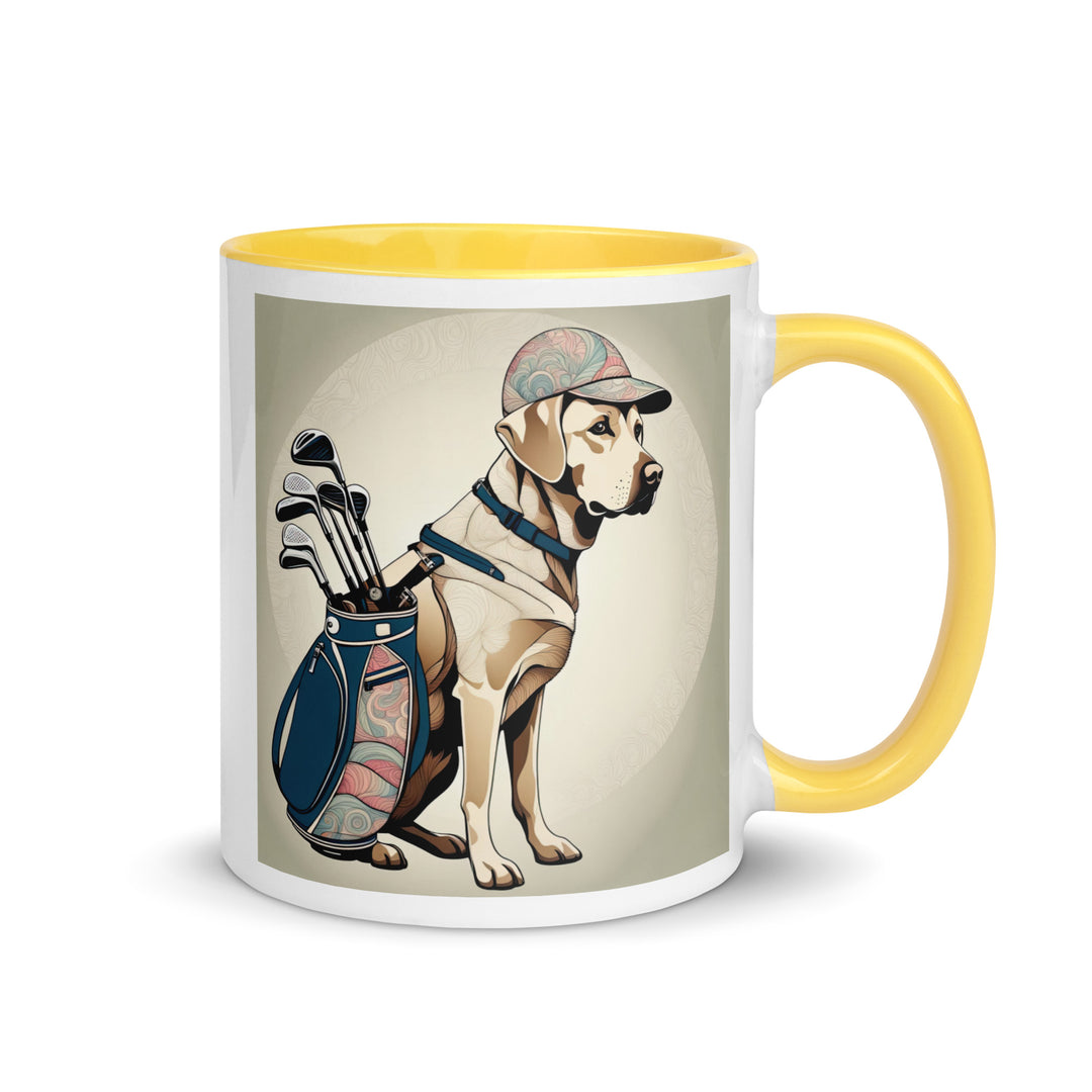 Mug with Color Inside-Labrador Retriever Golfer V19