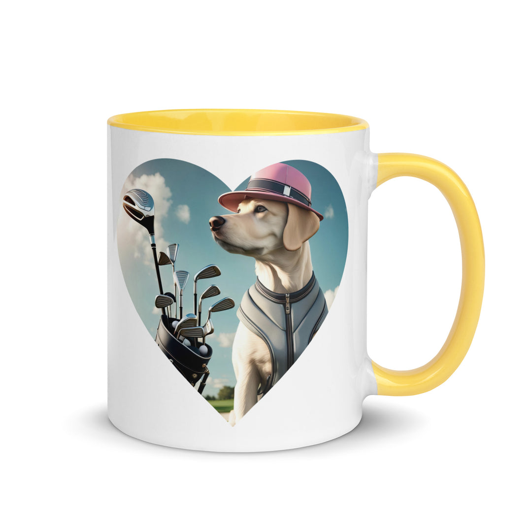 Mug with Color Inside-Labrador Retriever Golfer V23