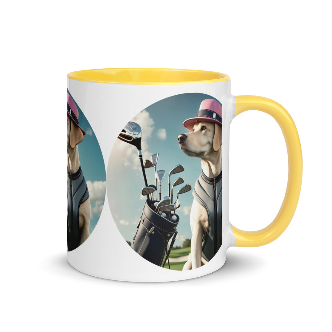 Mug with Color Inside-Labrador Retriever Golfer V24