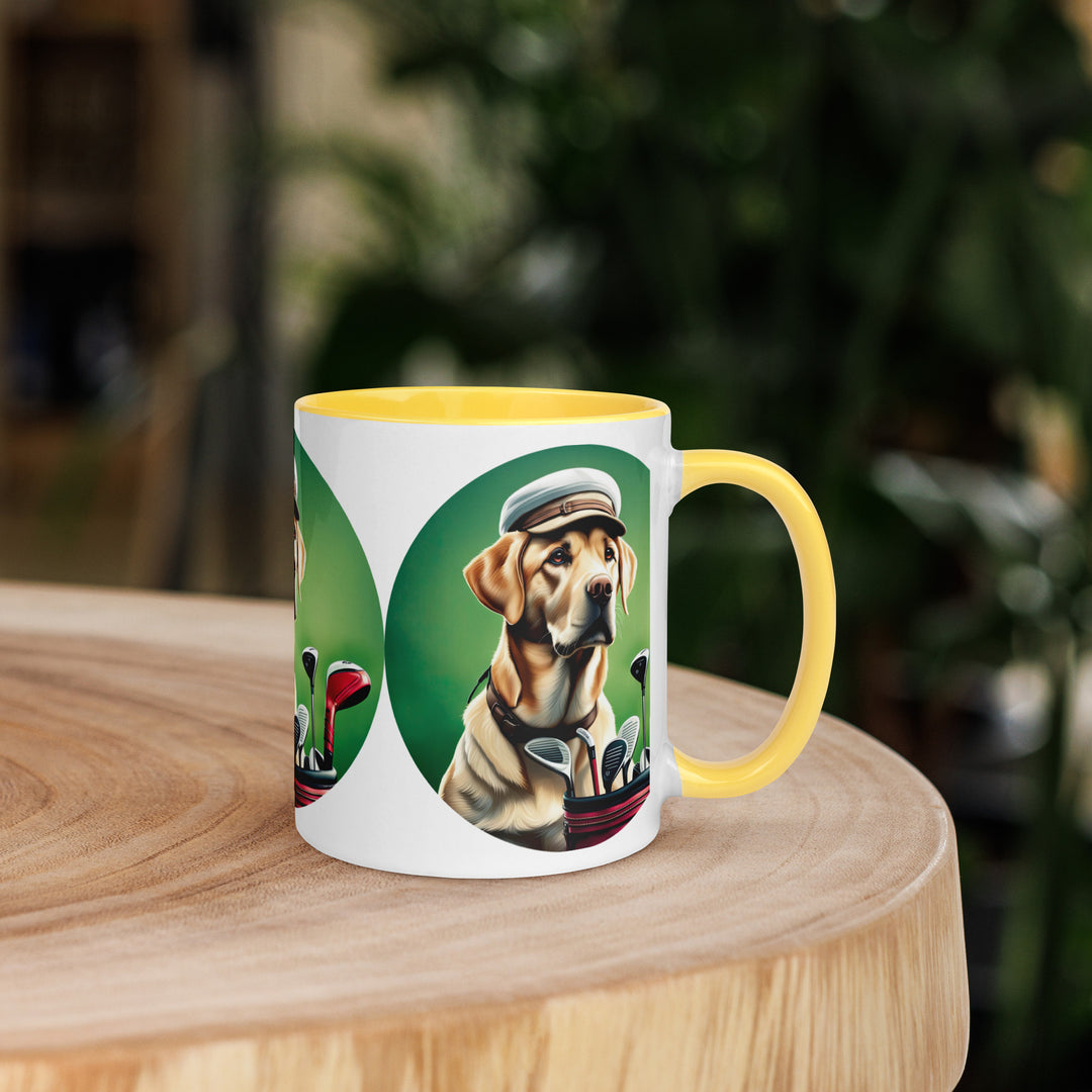 Mug with Color Inside-Labrador Retriever Golfer V25