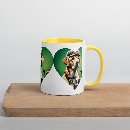 Mug with Color Inside-Labrador Retriever Golfer V26