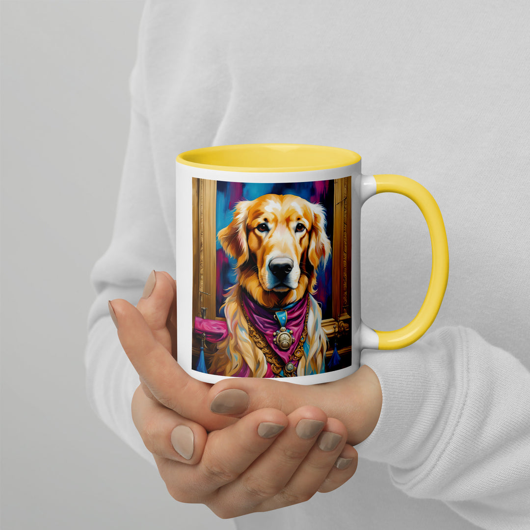 Golden Retriever- Mug with Color Inside V4