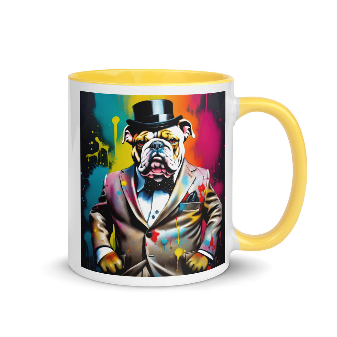 Bulldog- Mug with Color Inside v4