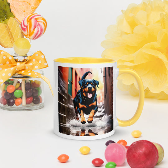 Rottweiler- Mug with Color Inside v4