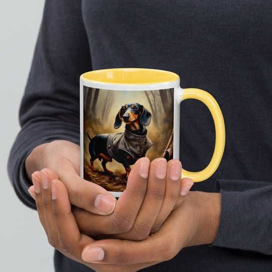 Dachshund- Mug with Color Inside v4