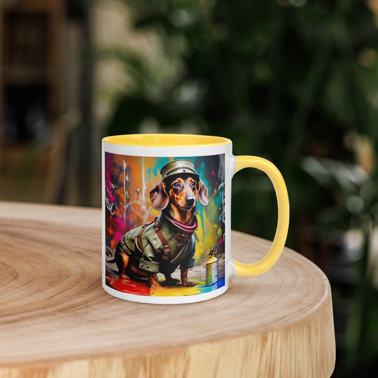 Dachshund- Mug with Color Inside v5