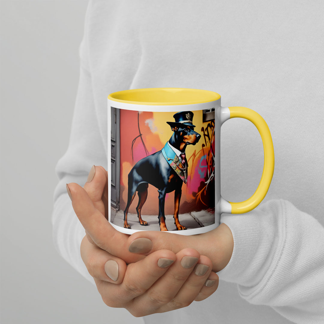 Doberman Pinscher- Mug with Color Inside