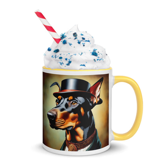 Doberman Pinscher- Mug with Color Inside v3