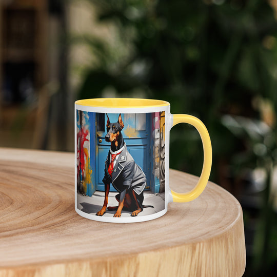 Doberman Pinscher- Mug with Color Inside v5