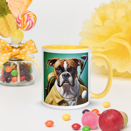 Boxer Golfer- Mug with Color Inside