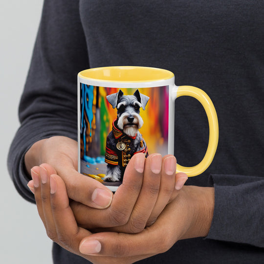 Miniature Schnauzer- Mug with Color Inside v2