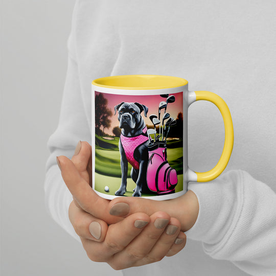 Cane Corso Golfer- Mug with Color Inside