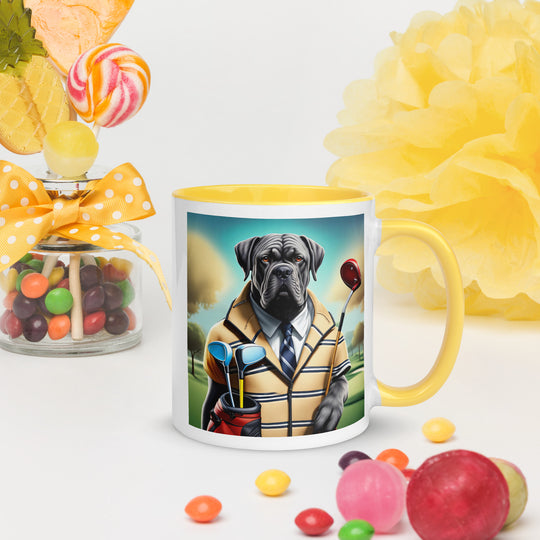 Cane Corso Golfer- Mug with Color Inside v3