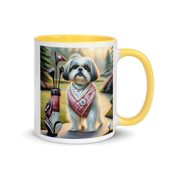 Shih Tzu Golfer- Mug with Color Inside