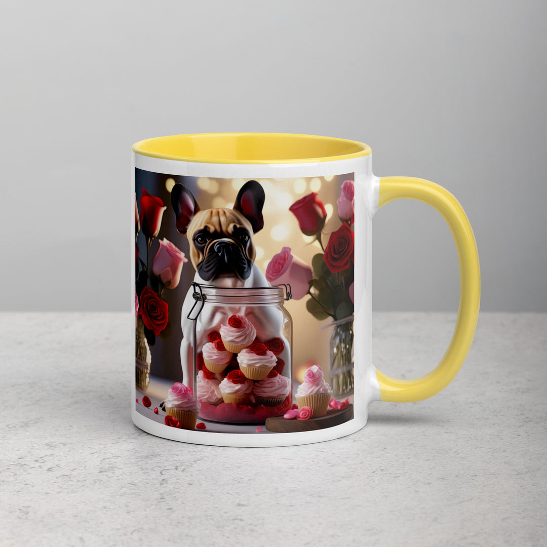 French Bulldog Romantic- Mug with Color Inside v2