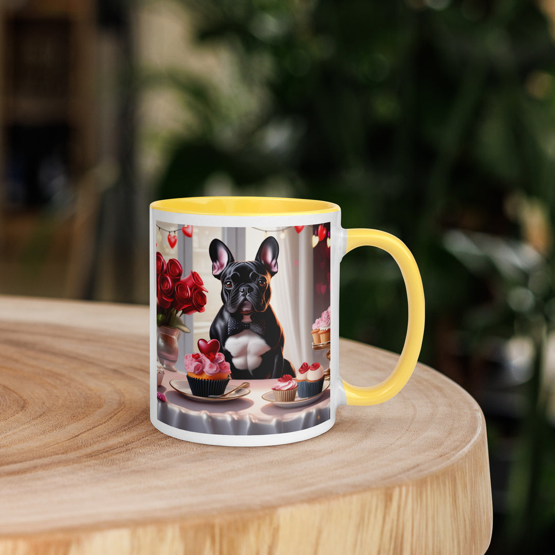 French Bulldog Romantic- Mug with Color Inside v3