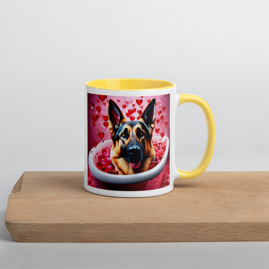 German Shepherd Romantic- Mug with Color Inside