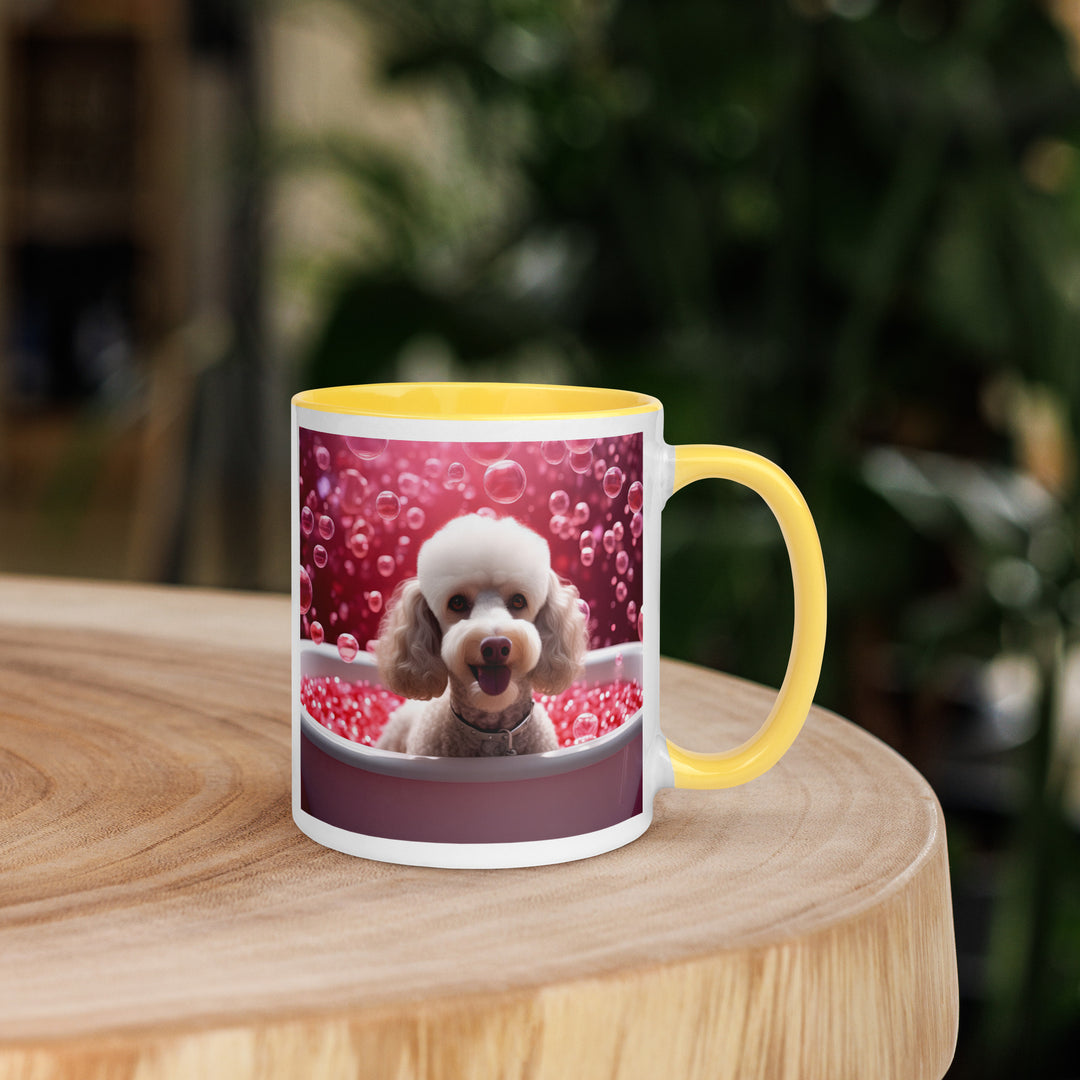 Poodle Romantic- Mug with Color Inside