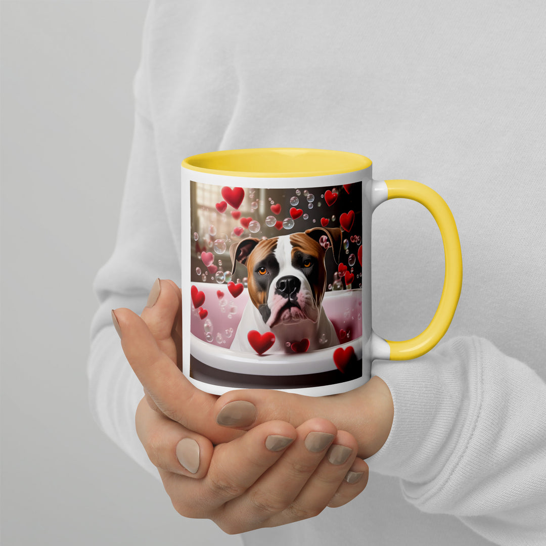 American Bulldog Romantic- Mug with Color Inside