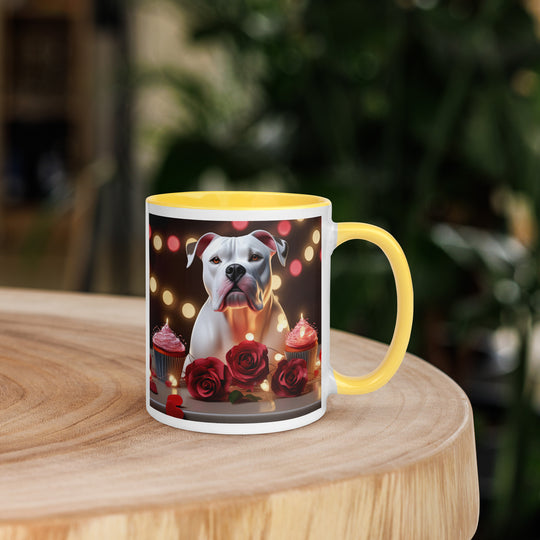 American Bulldog Romantic- Mug with Color Inside v2