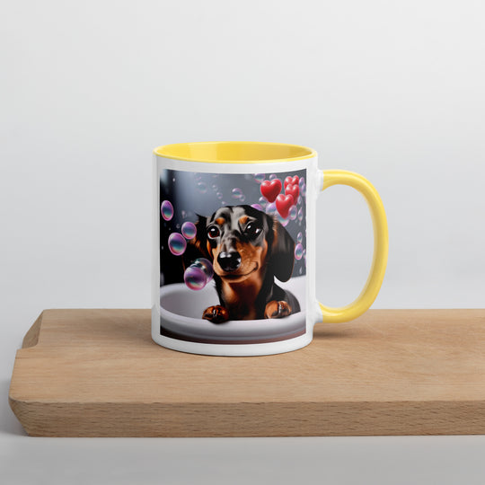 Dachshund Romantic- Mug with Color Inside