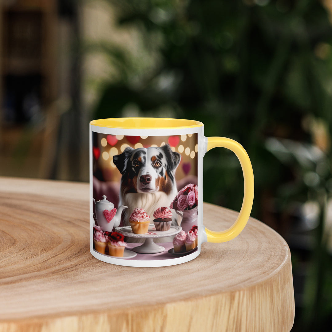 Australian Shepherd Romantic- Mug with Color Inside