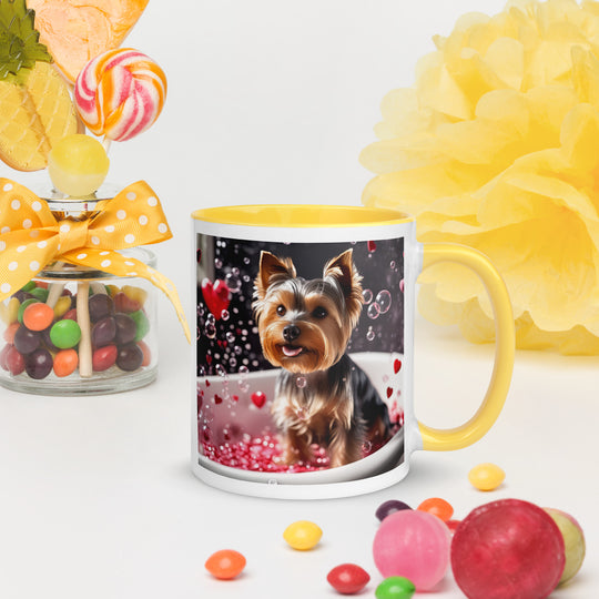 Yorkshire Terrier Romantic- Mug with Color Inside