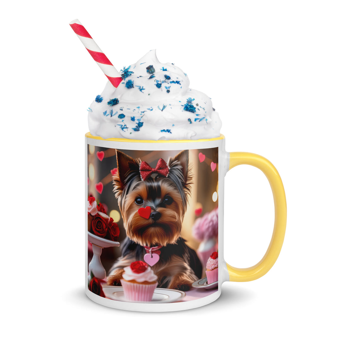 Yorkshire Terrier Romantic- Mug with Color Inside v2