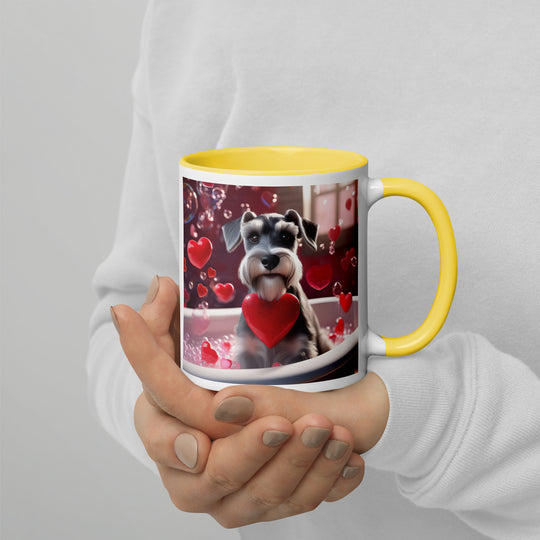 Miniature Schnauzer Romantic- Mug with Color Inside v2