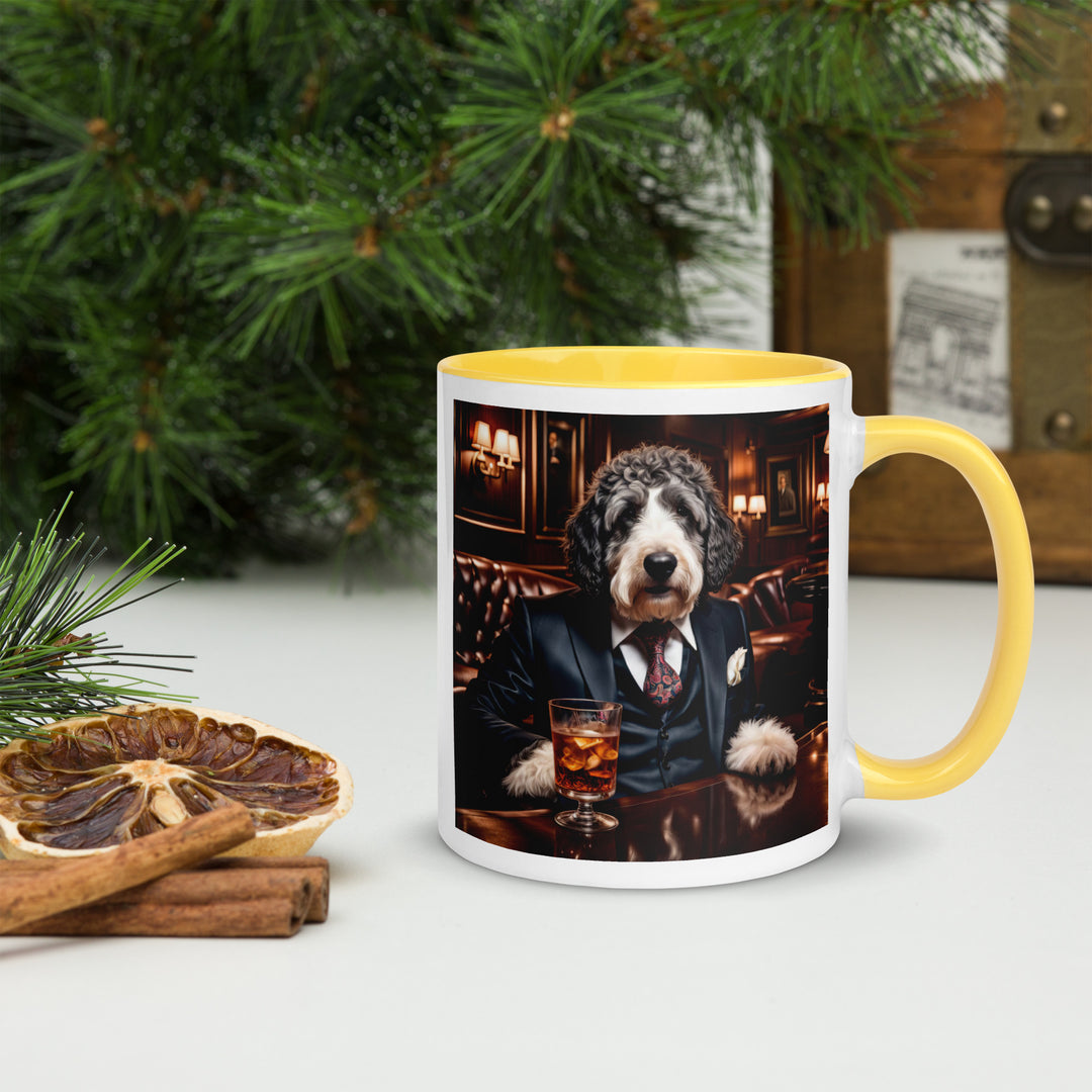 Bernedoodle General- Mug with Color Inside v13