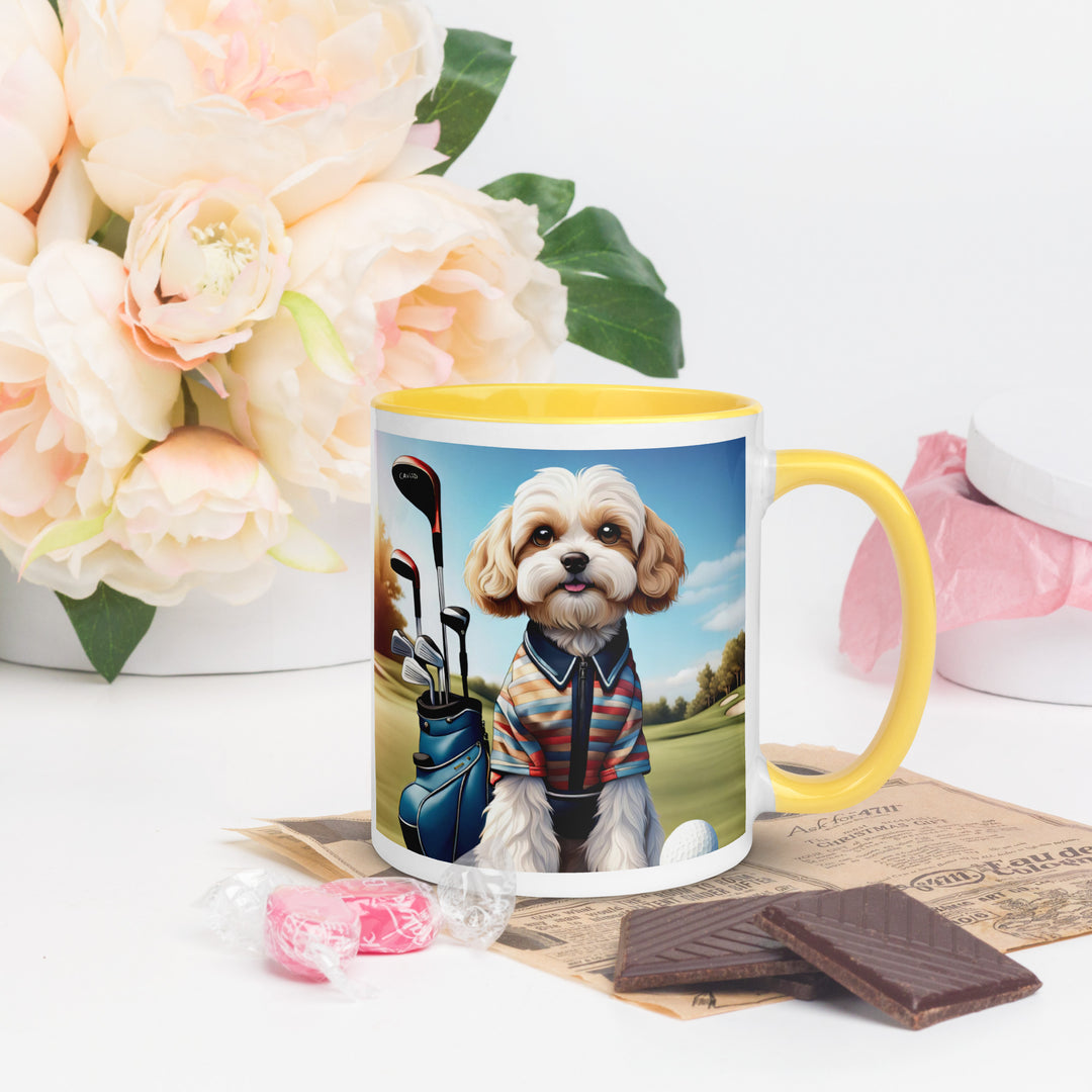 Cavachon Golfer- Mug with Color Inside