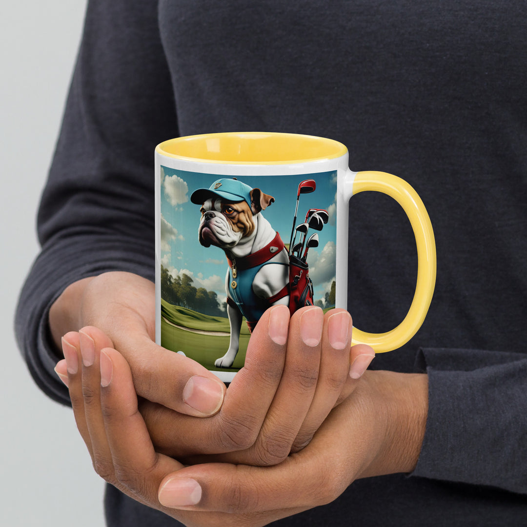 Catahoula Bulldog Golfer- Mug with Color Inside