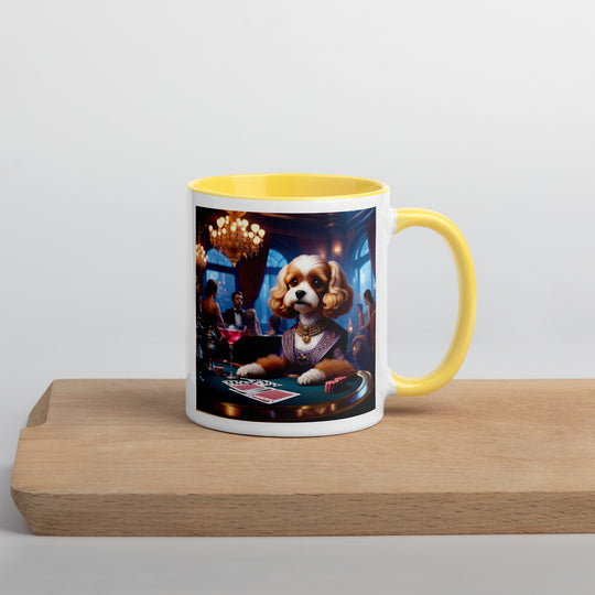 Cavapoo General- Mug with Color Inside v18