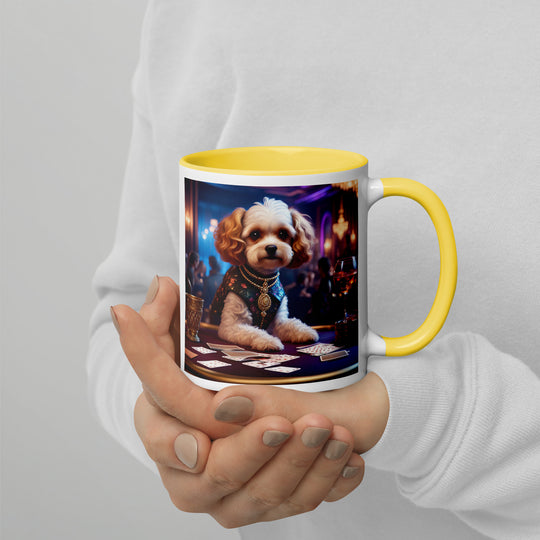 Cavapoo General- Mug with Color Inside v29