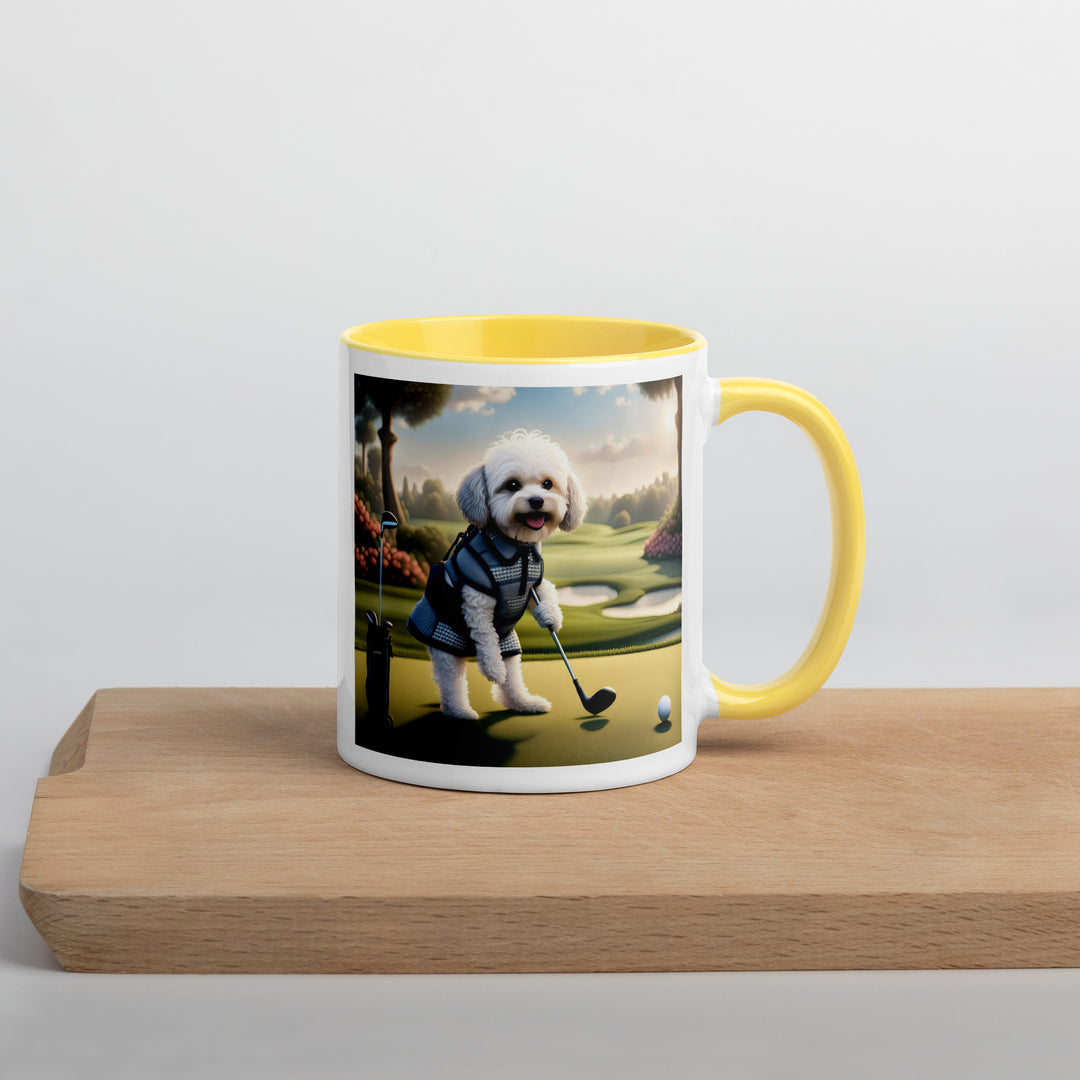 Maltipoo Golfer- Mug with Color Inside