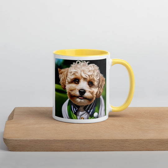 Maltipoo Golfer- Mug with Color Inside v2