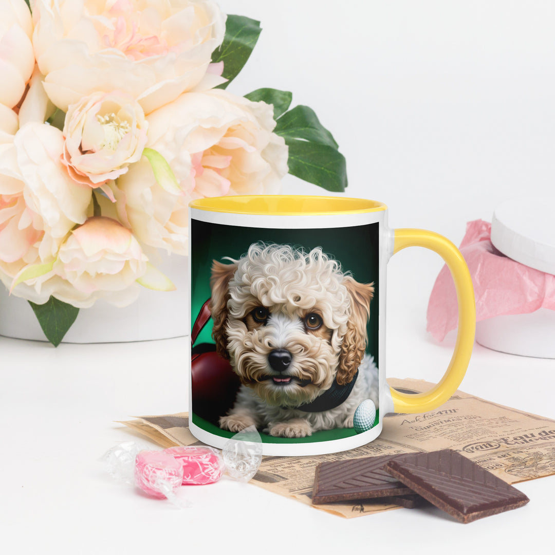 Maltipoo Golfer- Mug with Color Inside v3