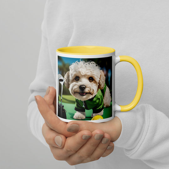 Maltipoo Golfer- Mug with Color Inside v5